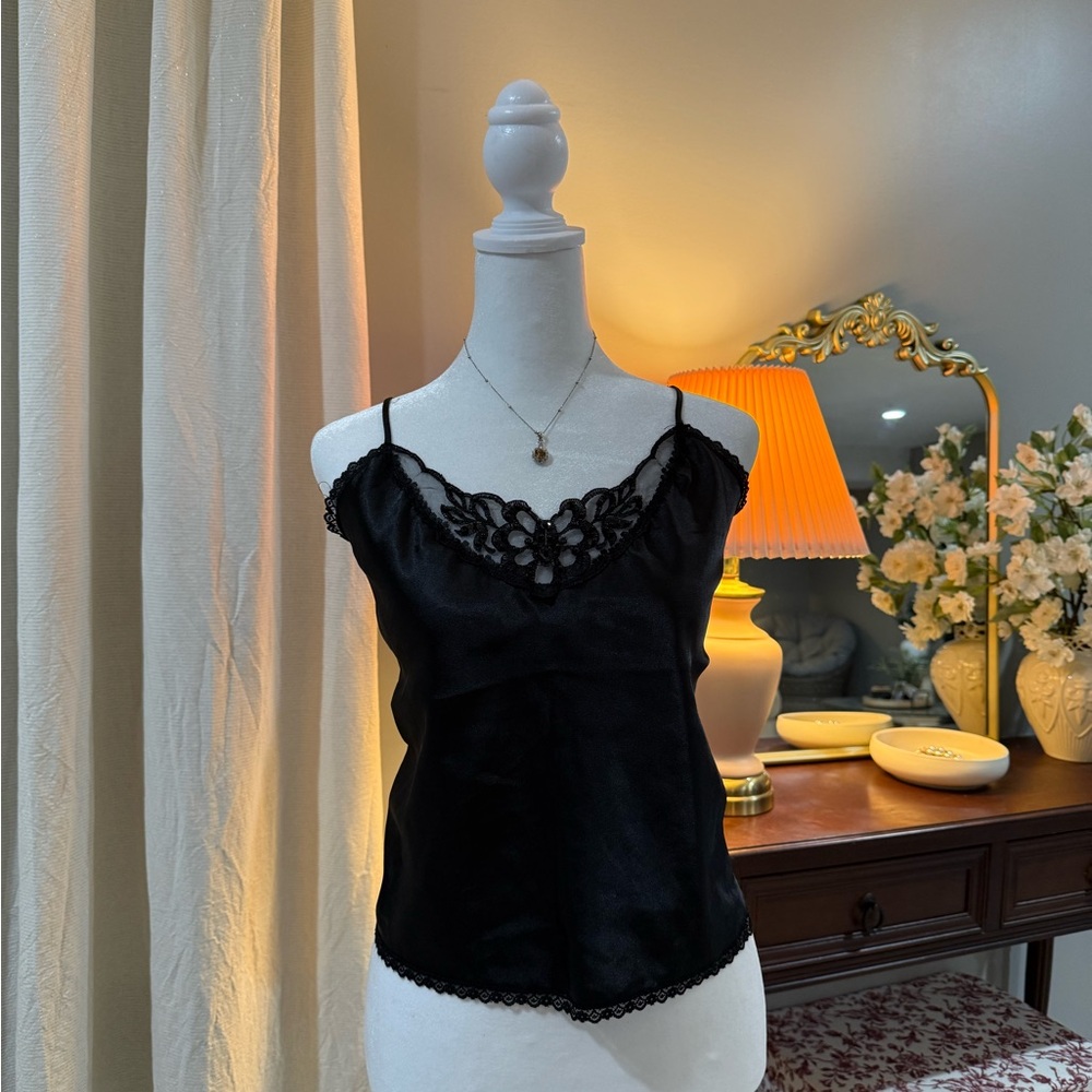 Y2K Chic Black Lace Cami Top